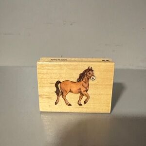 Wooden Horse Rubber Stamp